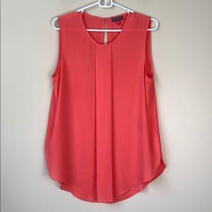 Vince Camuto Sheer Sleeveless Pink Flowy Shirt M